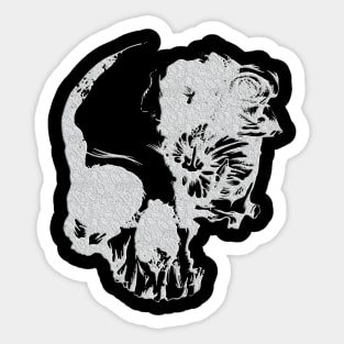 Floral Skull V1 Sticker